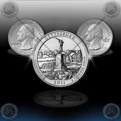 ZDA 25 Cent (Quarters) 2011 P+D "Gettysburg"